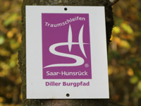 Markierung Diller Burgpfad