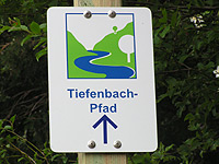 Markierung Tiefenbach-Pfad