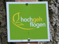 Markierung hochgehflogen