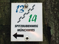 Markierung Spitzbubenweg 13/14